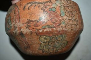 Orig $1099 Wow Pre Columbian Mayan Bowl,  Glyphs 8in Prov