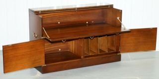 RECORD PLAYER MEDIA CUPBOARD SIDEBOARD HOUSED IN MILITARY CAMPAIGN DRAWERS 8
