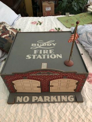 Buddy L 475 Wood Fire House Only.  No Trucks