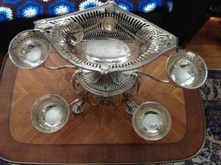 18th Century Thomas Pitts Sterling Silver Epergne With 6 Arms Wow