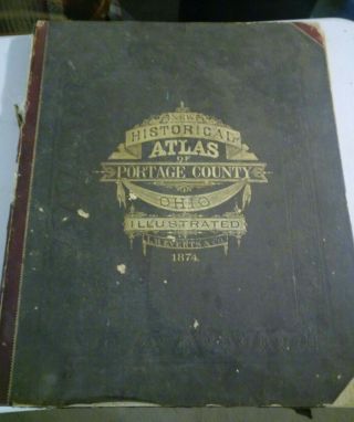 1874 Portage County Ohio Atlas.  Ravenna,  Aurora,  Streetsboro,  & More