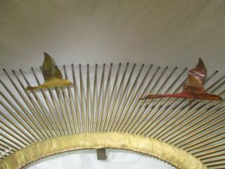 Vintage C Jere birds of flight wall hanging sculpture 3D brass starburst EVC 7