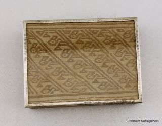 Pre - Columbian Peru Tapestry Encased in Sterling Silver,  Glass Lid Handmade box 3