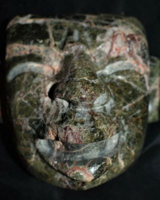 Orig $1099 Wow Pre Columbian Olmec Jade Mask 6in X 4 X 4 Prov