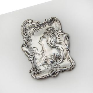 Art Nouveau Pin Tray Sterling Silver Unger Brothers