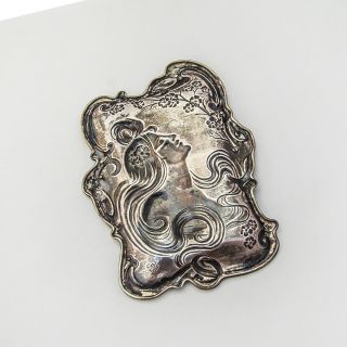 Art Nouveau Pin Tray Sterling Silver Unger Brothers 2