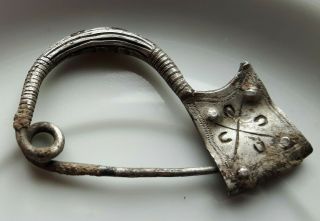 Celtic Silver Ancient Hallstatt Fibula Look Complete Brooch