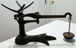 Antique Fairbanks Cast Metal Claw Footed Scale S&h