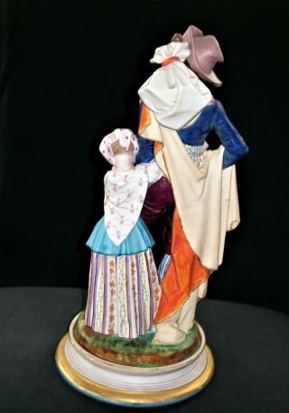 ANTIQUE FRENCH SEVRES QTY LIMOGES MAN FATHER WITH DAUGHTER PORCELAIN FIGURINE 4
