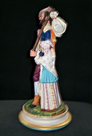 ANTIQUE FRENCH SEVRES QTY LIMOGES MAN FATHER WITH DAUGHTER PORCELAIN FIGURINE 5