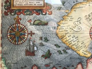 A Rare and of the 1601 Theodore De Bry Map of Nova Zembla. 5