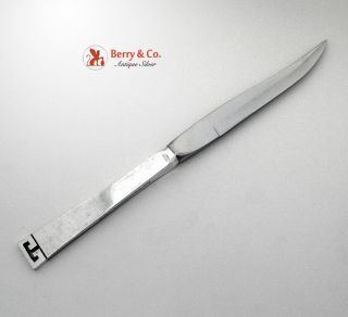 Chinese Key Sterling Silver 10 Steak Knives Allan Adler 1944 3
