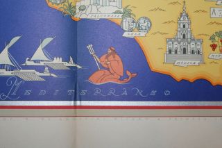 1939 Prof.  G.  De Agostini Milano Map Sicilia Sicily Italy Nicouline Rare Art 4