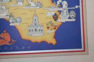 1939 Prof.  G.  De Agostini Milano Map Sicilia Sicily Italy Nicouline Rare Art 5