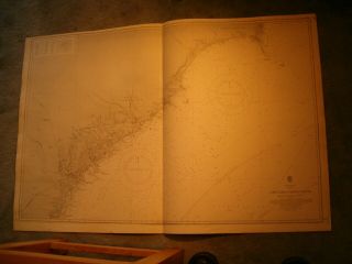 Vintage Admiralty Chart 268 Usa - Cape Fear To Sapelo Sound 1912 Edn