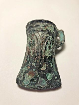 Rare MUSEUM QUALITY Bronze Aged Axe Head 65 mm patina small type 6