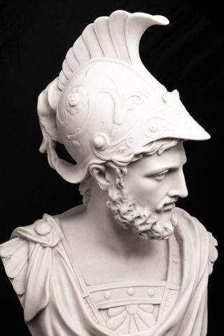 Marble Bust Of Ajax The Great,  Classical Sculpture.  Art,  Gift,  Ornament.