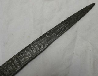 Keris PUTUT KEMBAR blade with SYMBOLES & TULISAN magic SCRIPT kris art Indonesia 6