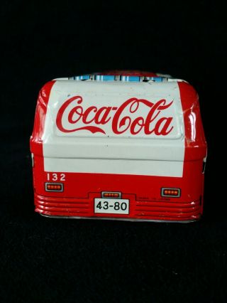 Vintage Taiyo Tin Friction COCA - COLA Toy Delivery Bus Japan 1950s w box soda car 10