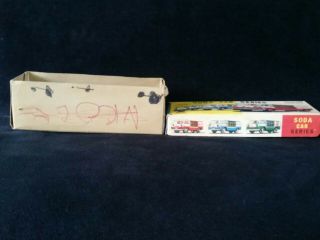 Vintage Taiyo Tin Friction COCA - COLA Toy Delivery Bus Japan 1950s w box soda car 4