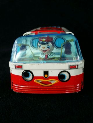 Vintage Taiyo Tin Friction COCA - COLA Toy Delivery Bus Japan 1950s w box soda car 8