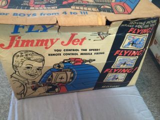 1960 ' s Deluxe Reading Fly Jimmy Jet Toy Playset w/Original Box,  Works/Complete. 10