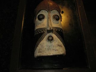 African Hand Carved Mask Display Or Wear