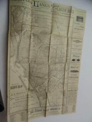 1888 Illustrated Guide To City of Buffalo York,  Folding Map John Laughlin 4