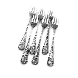 Louvre Cocktail Forks 6 Sterling Silver Wood And Hughes 1885