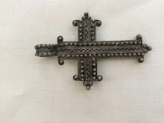 181019 - Begin 19th century Ethiopian old Coptic Handmade Neck Cross - Ethiopia. 4