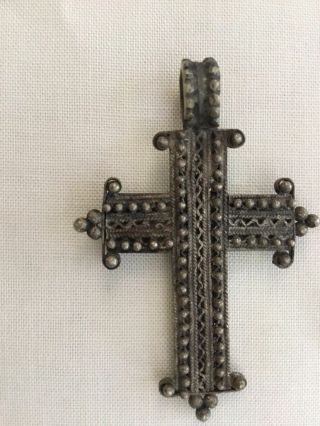 181019 - Begin 19th century Ethiopian old Coptic Handmade Neck Cross - Ethiopia. 5