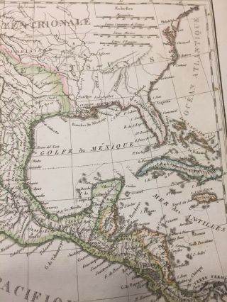 Antique 1810 J.  D.  Tardieu French Map Of Mexico Texas California Central America 9