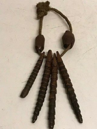 190203 - Rare Old Wooden Chain For Cows And Goats - Ethiopia.