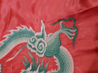 Antique Chinese Silk Hand Embroidered Dragon Panel 187x142cm (X986) 4