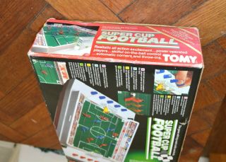 1986 Tomy Cup battery operated football game,  box wear 10