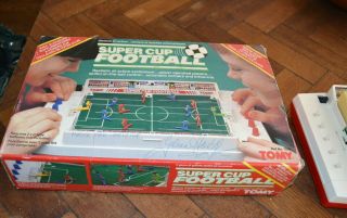 1986 Tomy Cup battery operated football game,  box wear 4