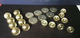 16 Restoration Hardware Gold Knobs And 7 Plates,  1.  25” W,