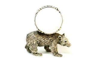 Sterling Silver Bear Napkin Ring
