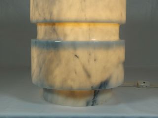 Mid Century Modern Italian Carrara Marble Table Lamp Angelo Mangiarotti Knoll 10