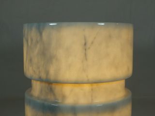 Mid Century Modern Italian Carrara Marble Table Lamp Angelo Mangiarotti Knoll 11