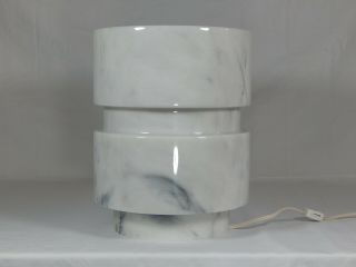 Mid Century Modern Italian Carrara Marble Table Lamp Angelo Mangiarotti Knoll 2