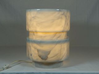 Mid Century Modern Italian Carrara Marble Table Lamp Angelo Mangiarotti Knoll 4