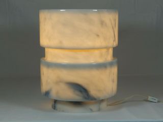 Mid Century Modern Italian Carrara Marble Table Lamp Angelo Mangiarotti Knoll 5