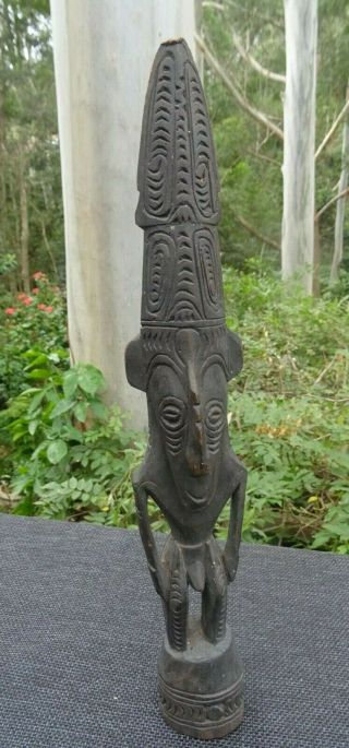 Vintage Tribal Fetish Wood Carving Mask Sepik River Guinea