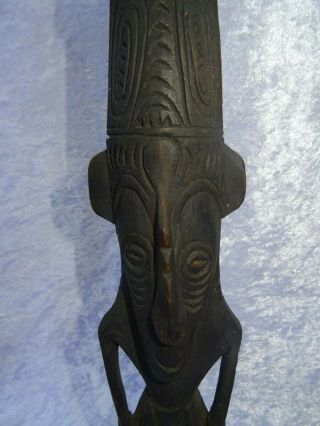 Vintage Tribal Fetish Wood Carving Mask Sepik River Guinea 3