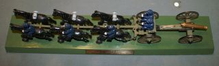 Cast Iron CIVIL WAR Horse Drawn Artillery Set 12 pdr Napoleon Cannon 29  long 4