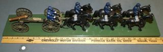 Cast Iron CIVIL WAR Horse Drawn Artillery Set 12 pdr Napoleon Cannon 29  long 5