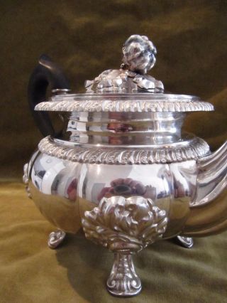 Gorgeous 1840 French Sterling 950 Silver Large Tea Pot Louis Philippe St Veyrat