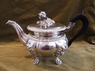 Gorgeous 1840 french sterling 950 silver large tea pot Louis Philippe st Veyrat 2