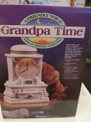 Vintage Rare 1988 Homestar Grandpa Time Clock Cassette Player -